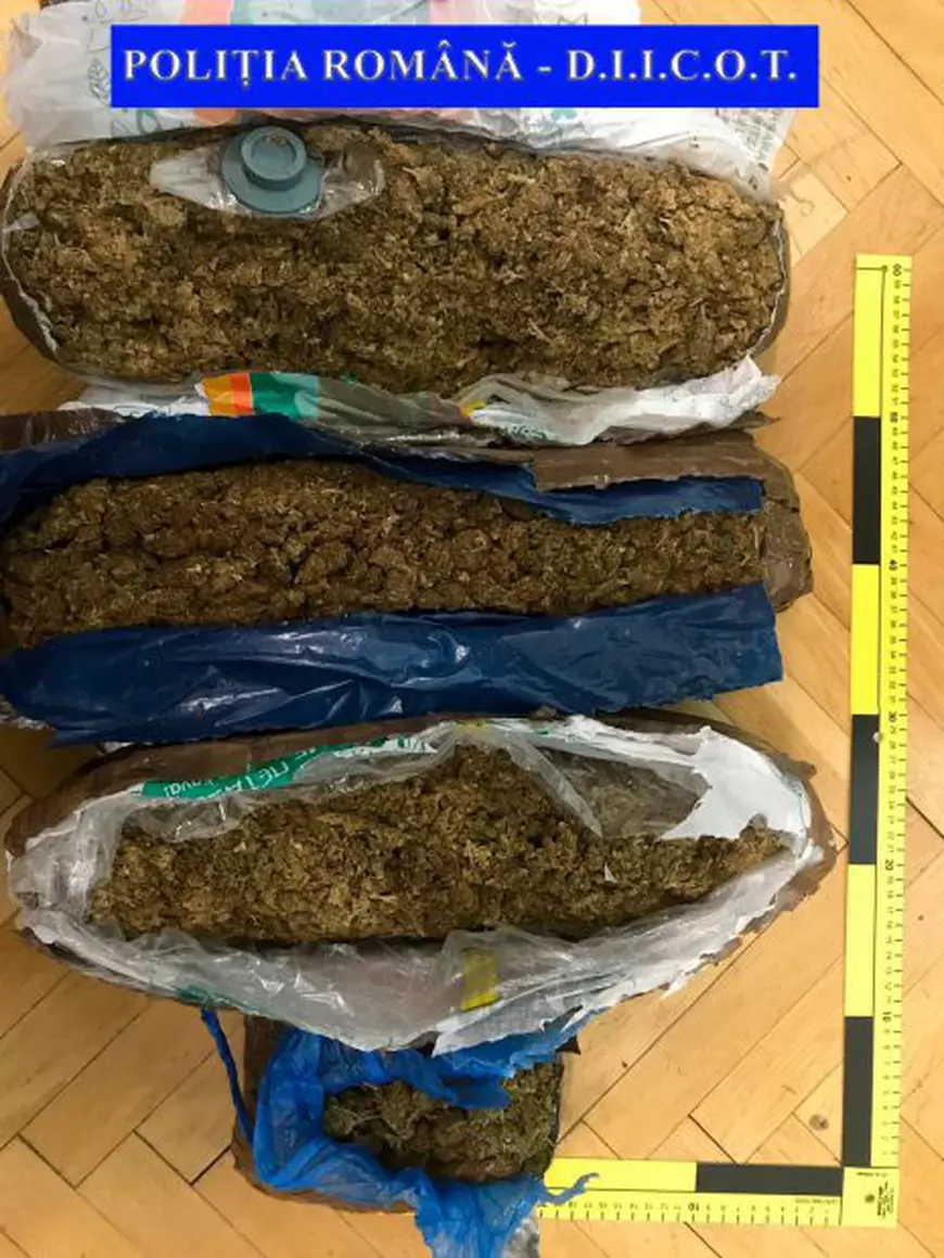 Captură de peste 3, 5 kilograme de droguri făcută de polițiștii din Vaslui. Trei bărbați au fost reținuți