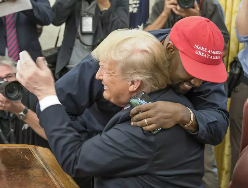 FOTO | Kanye West vrea să devină președintele SUA. Rapperul este un susținător al lui Donald Trump