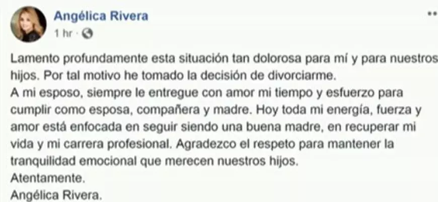 E oficial: fostul cuplu prezidențial al Mexicului divorțează