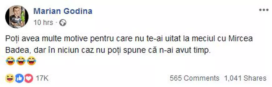 MM Stoica şi Marian Godină, mesaje ironice după ce Mircea Badea a fost făcut KO în ring