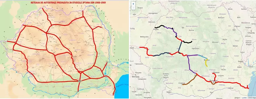 #Șieu. În 50 de ani, România a construit doar un sfert din cât estima în 1968. Autostrăzile lui Ceaușescu vs realizările de acum