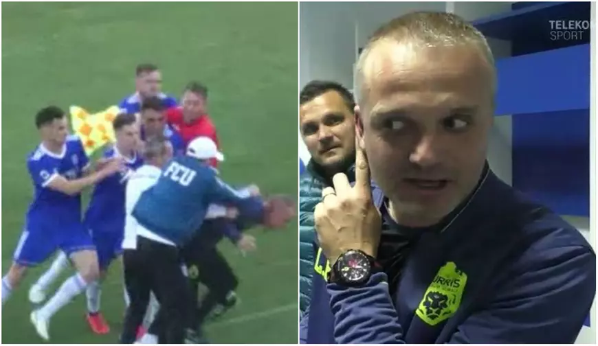 VIDEO | Scandal monstru în Liga 3. Antrenorul Erik Lincar, de la Turris, spune că a fost bătut de antrenorii echipei lui Adrian Mititelu. Disputa continuă pe instagram