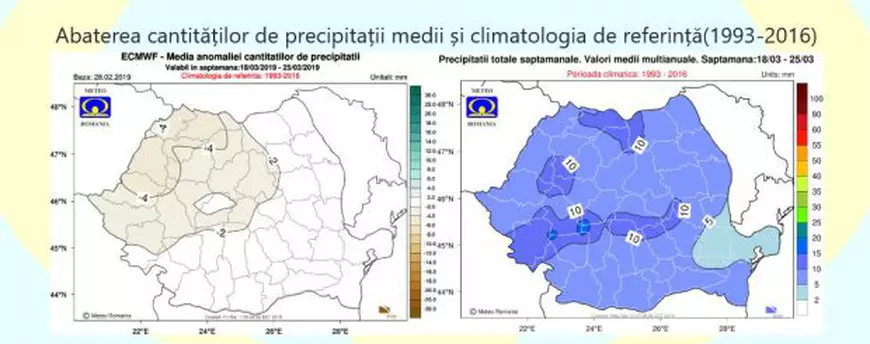 Prognoza meteo în intervalul 4 martie - 1 aprilie. Începe să se încălzească, dar nu scăpăm de ploi