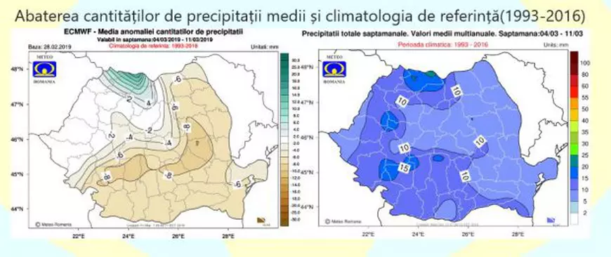 Prognoza meteo în intervalul 4 martie - 1 aprilie. Începe să se încălzească, dar nu scăpăm de ploi