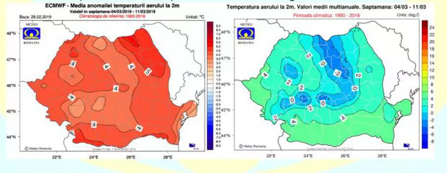 Prognoza meteo în intervalul 4 martie - 1 aprilie. Începe să se încălzească, dar nu scăpăm de ploi