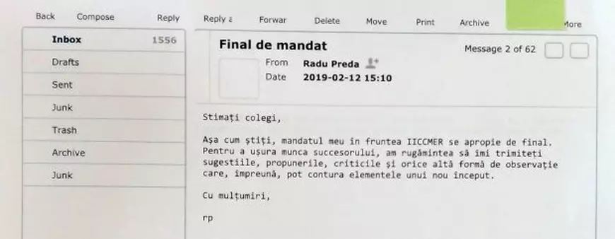 Radu Preda anunță că nu va mai fi președintele IICCMER 