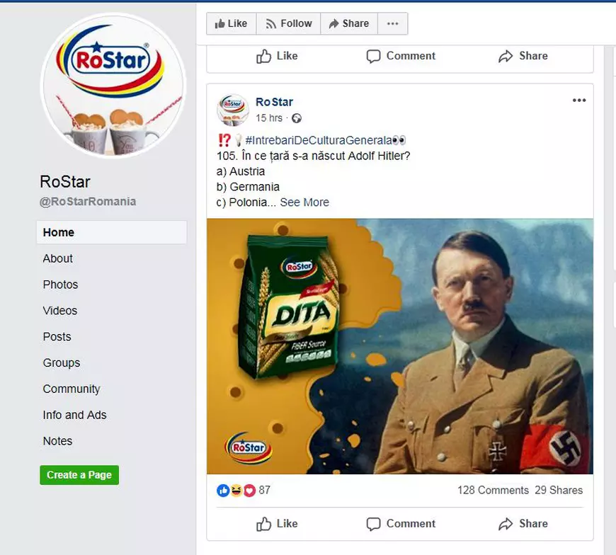 Imaginea lui Hitler și zvastica, într-o campanie controversată de promovare pentru biscuiți |FOTO