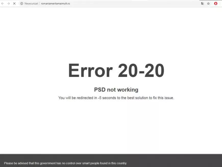 PNL a cumparat domeniul de campanie al PSD: "Eroare 20-20"