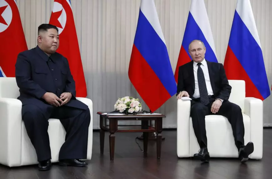FOTO & VIDEO | Kim Jong-un și Vladimir Putin s-au întâlnit pentru prima dată. Subiectele discutate de cei doi lideri