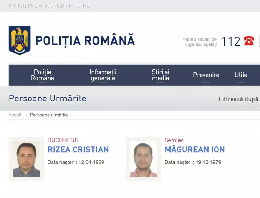 Fostul deputat Cristian Rizea a fost dat în urmărire și fotografia i-a fost postată pe site-ul Poliției Române