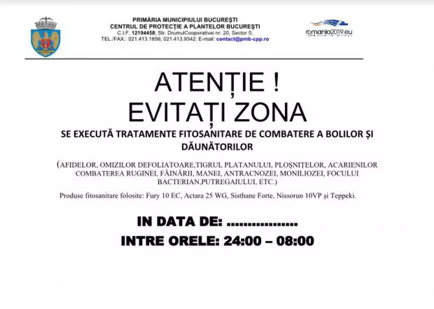 Încep tratamentele împotriva insectelor și dăunatorilor, în Capitală. Care sunt zonele vizate de Primăria Capitalei