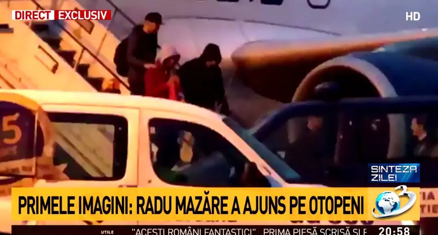 Primele imagini cu Radu Mazăre după ce a aterizat în România. Fostul primar al Constanței a fost dus la Penitenciarul Rahova