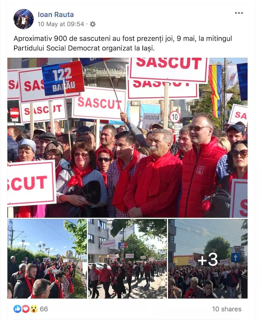 Filiala PSD Sascut a dus elevi la mitingul de la Iași, iar acum îi învață să mintă că au fost în excursie!