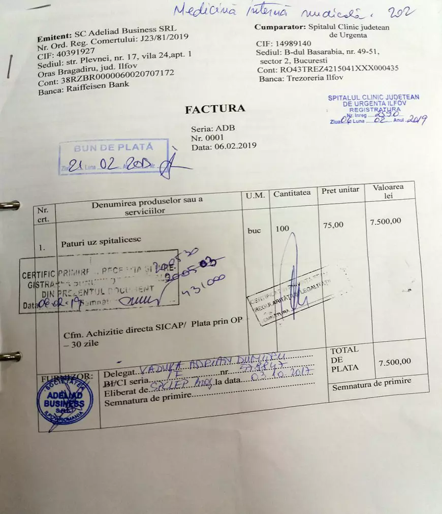 Șefa achizițiilor de la Spitalul Județean Ilfov a cumpărat pături de la firma iubitului ei. Societatea fusese înființată cu nici o lună înainte de contract!