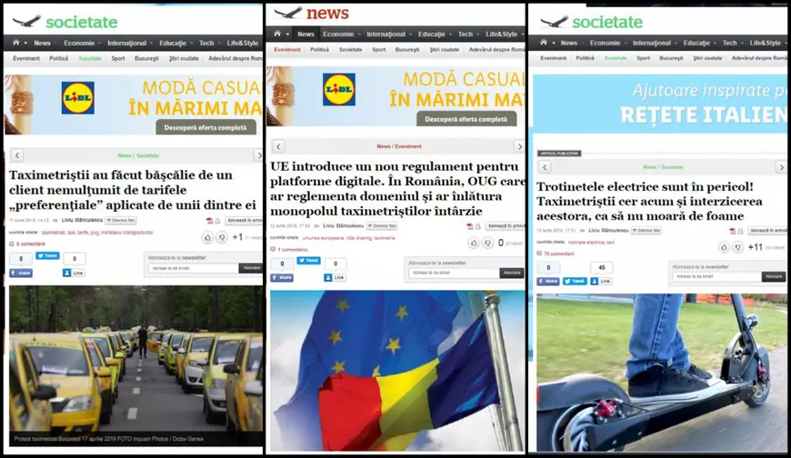 Aplicația Clever Taxi a lui Daimler Benz a plătit un articol în Adevărul, care-i prezintă pe taximetriștii români drept niște brute limitate, homofobe și amenințătoare!