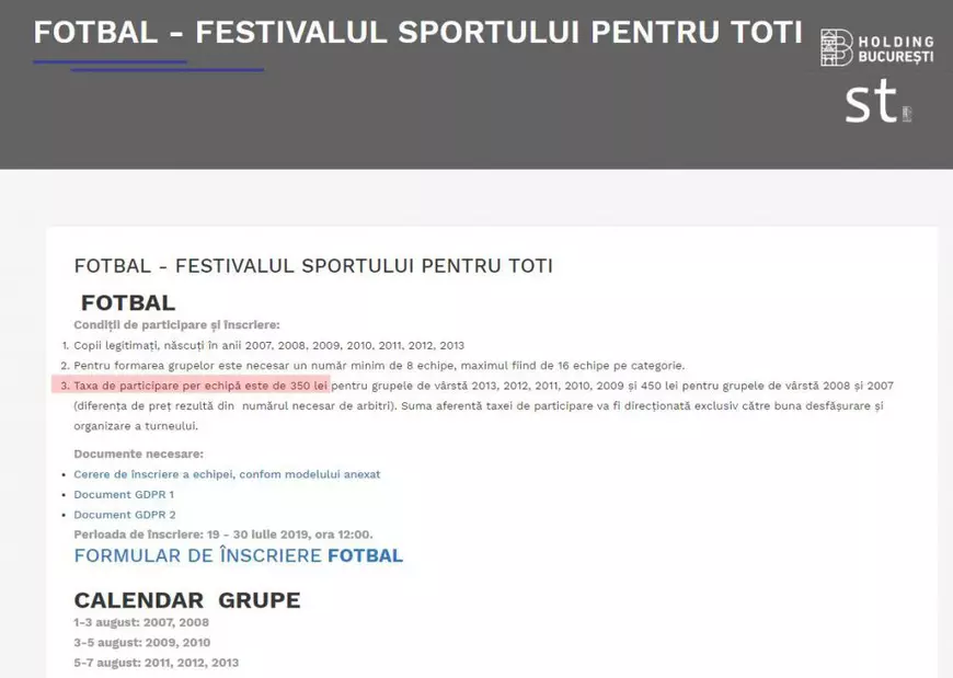 Primăria ia bani de la copiii chemați la ”Festivalul Sportului pentru Toți”! Libertatea retrage semnătura unei ziariste a sa, implicată în acest eveniment
