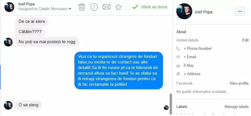 Cătălin Moroșanu, păcălit pe internet. "Fără să bănuesc că cineva își dorește să se folosească de necazurile altora să facă bani"