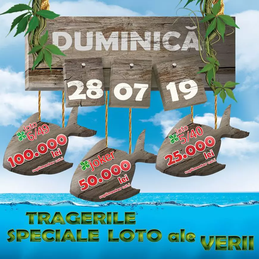Rezultatele tragerii loto 6 din 49 din 28 iulie 2019. Numerele câștigătoare