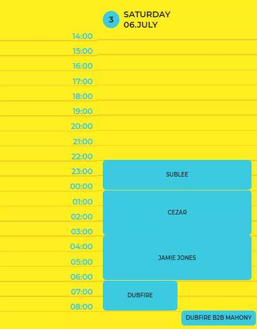 Program Neversea 6 iulie 2019, ziua 3