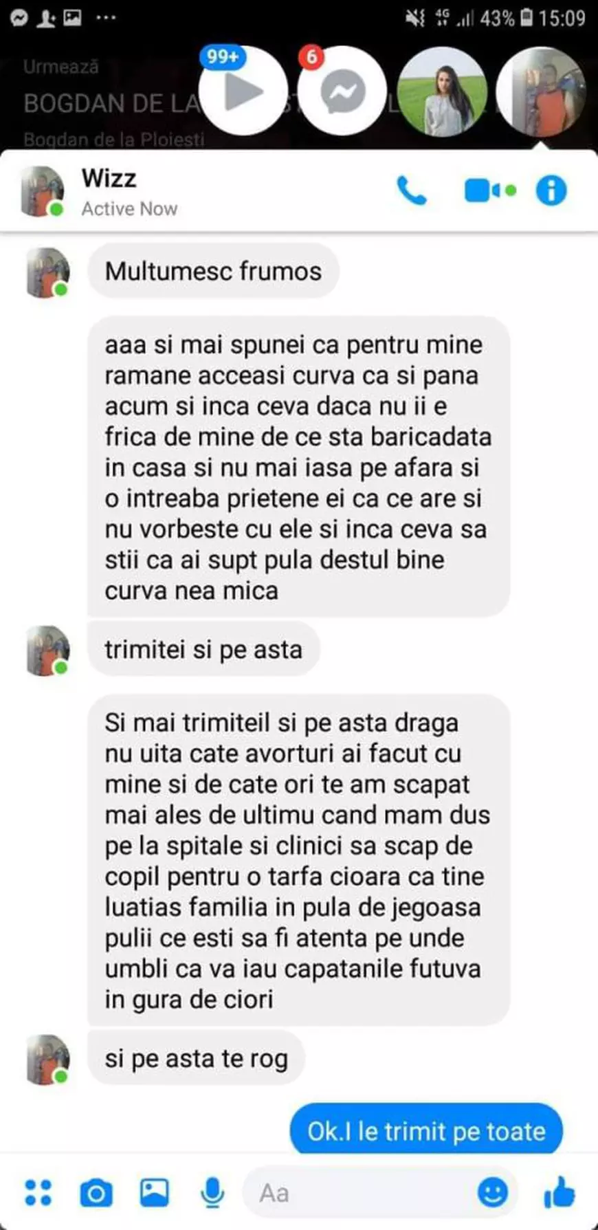 CORESPONDENȚĂ DIN CARACAL. Izabela Biră, prietena Luizei, este atacată cu parul și amenințată: “Îți pun capul în gardul școlii!”. Polițiștii: “Te amendăm dacă mai suni la 112!”