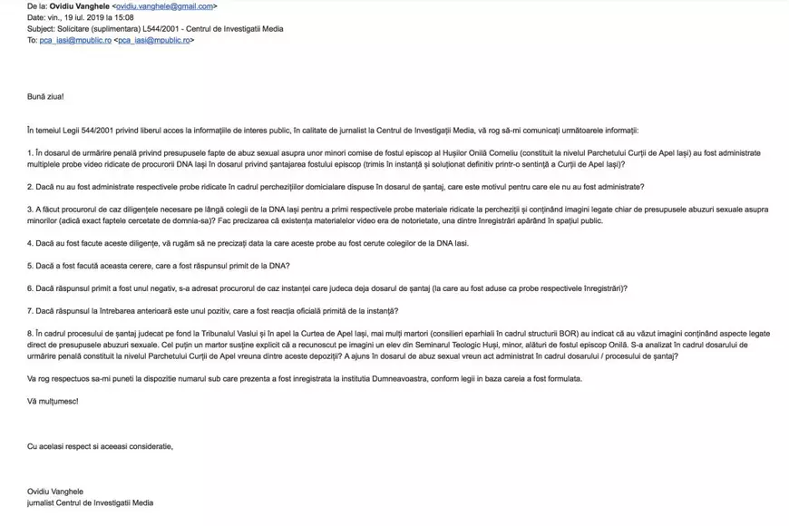 JUDECATA DE APOI A PREASFINȚITULUI CORNELIU. Justiția română a băgat la sertar probele video ale abuzurilor sexuale comise de fostul episcop BOR