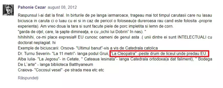 Un profesor de istorie din Mehedinți are la profil poza unui criminal de război nazist! Răspuns halucinant: “Nu au copiii carte să știe cine e”