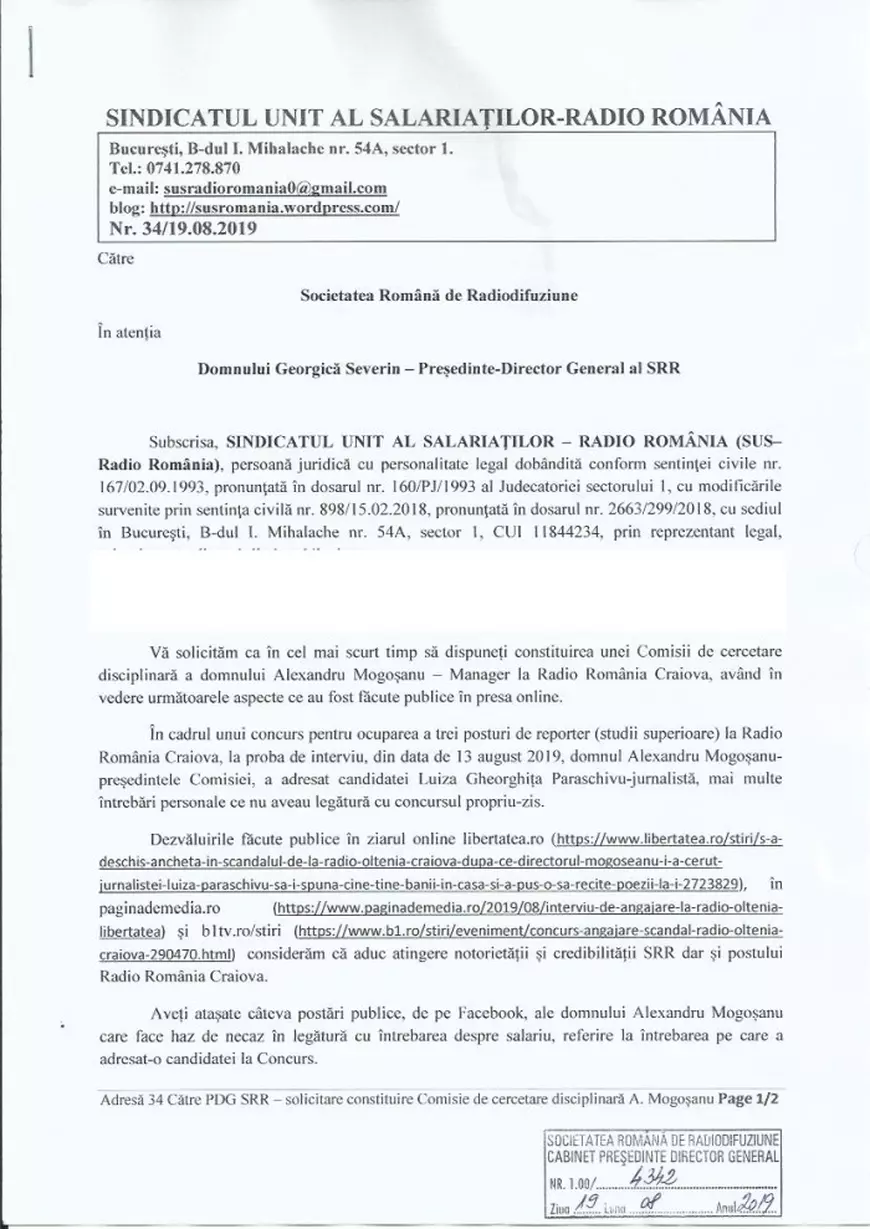 Georgică Severin, asaltat de reclamații care îi cer să ia măsuri împotriva directorului Alexandru Mogoșeanu, de la Radio Oltenia-Craiova