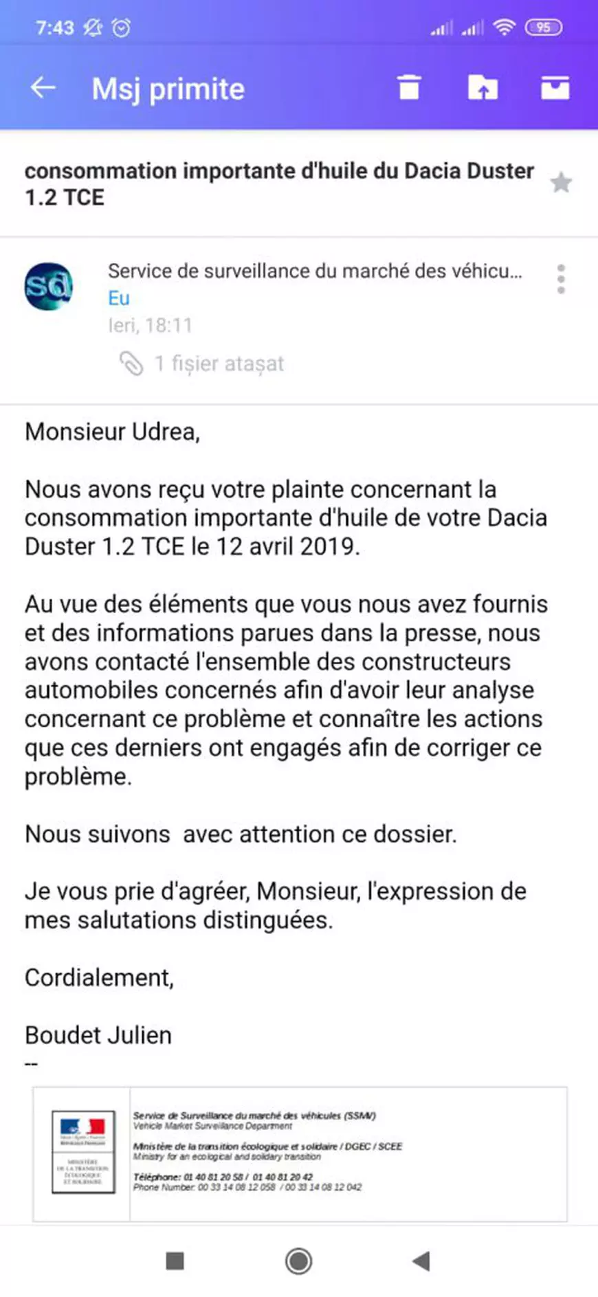 Românul care a dezvăluit problema motoarelor Renault în România, căutat de Ministerul Mediului din Franța! Autoritățile de la Paris promit măsuri