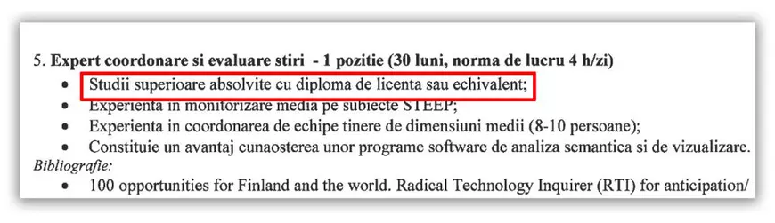 Alexandru Cumpănașu a câștigat în 2017 concursul pentru un post de expert media într-o instituție publică, fără să aibă studii superioare. Cerința exista cu un an înainte să aplice