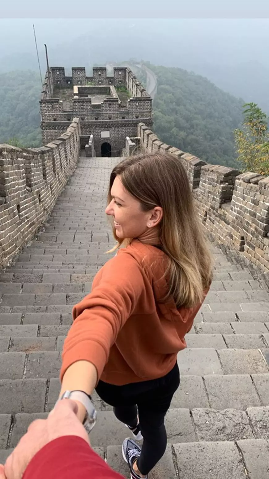 Simona Halep și-a serbat ziua pe Marele Zid Chinezesc, alături de iubitul ei, Toni Iuruc