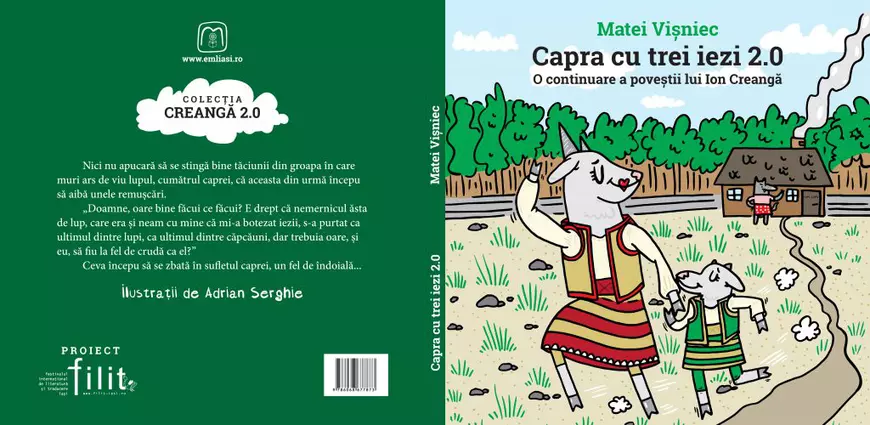 Scriitorul Matei Vișniec continuă povestea lui Creangă. În „Capra cu trei iezi 2.0” aflăm ce i se întâmplă iedului cel mic. Istorisirea se citește dintr-o suflare și va fi lansată la Iași, în cadrul FILIT