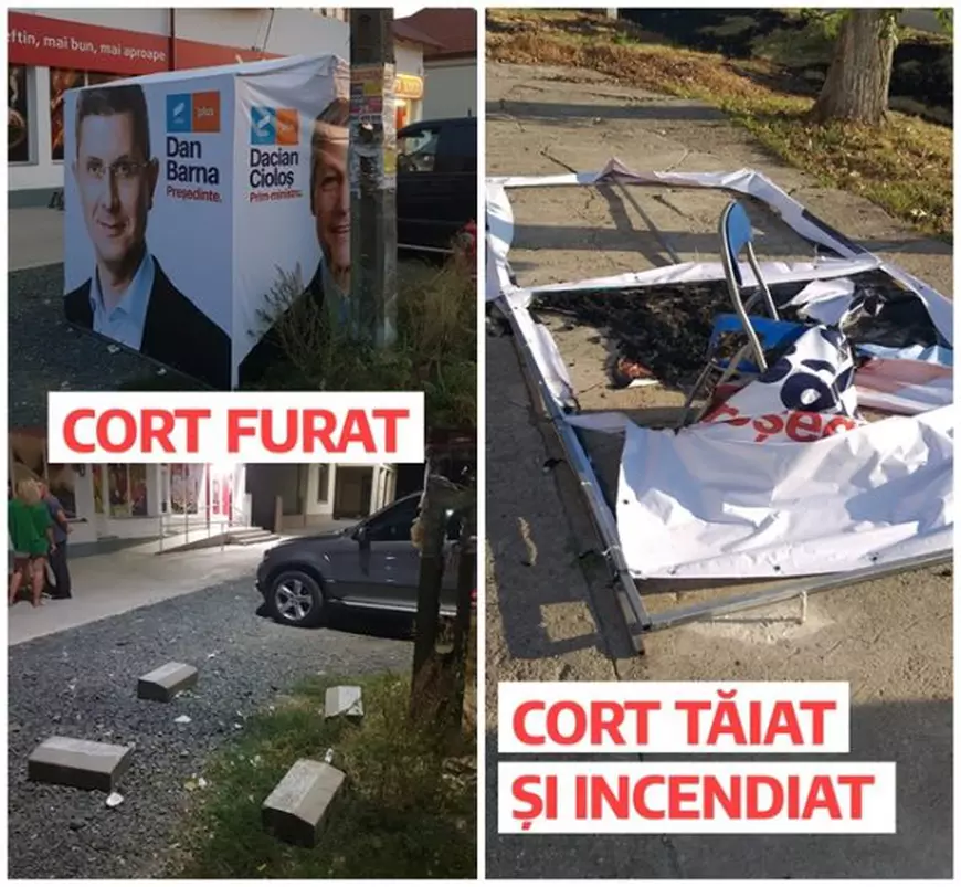 Corturi USR, furate și vandalizate în Timiș. Formațiunea lui Dan Barna a depus plângere la Poliție
