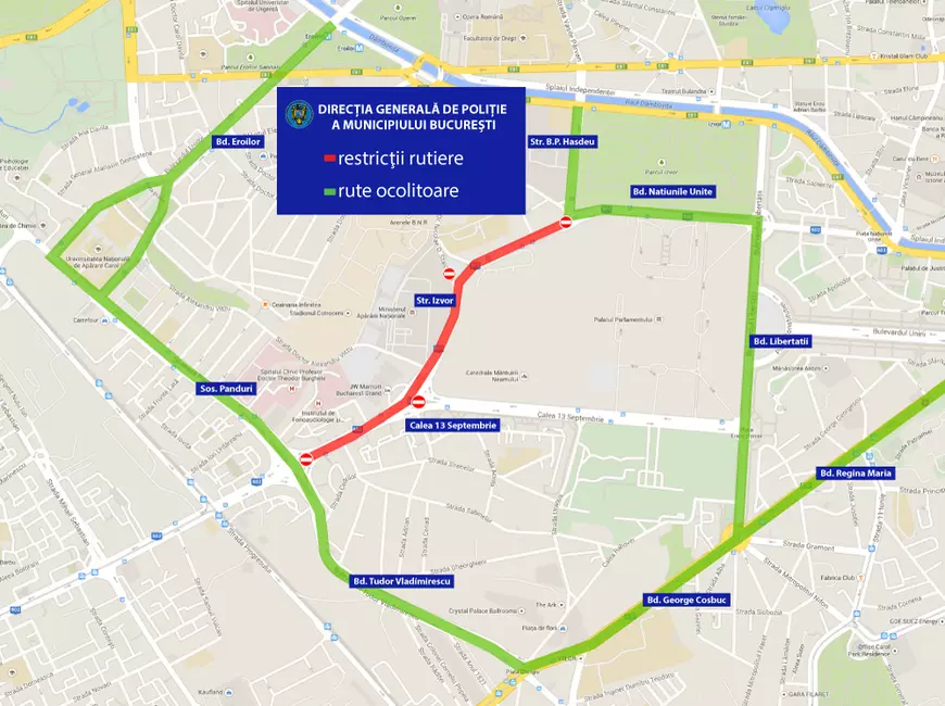 Restricții rutiere în București, pe 13 septembrie, de Ziua Pompierilor. Tot atunci se va desfășura și o procesiune religioasă în centrul Capitalei