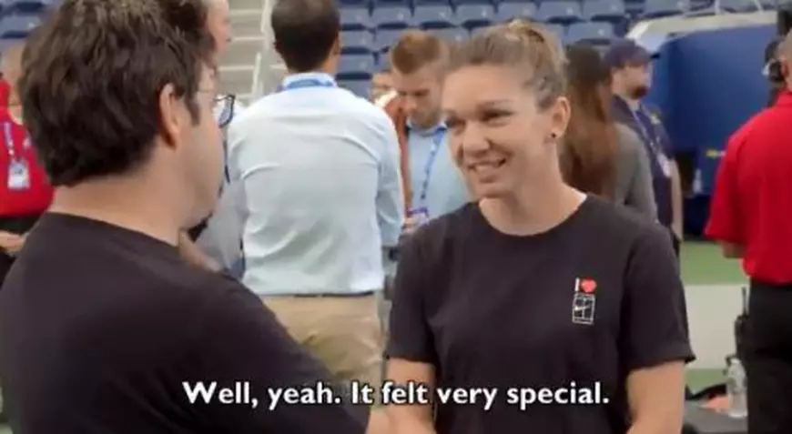 Simona Halep, la emisiunea prezentată de Ellen DeGeneres. Schimb de replici amuzant cu producătorul show-ului