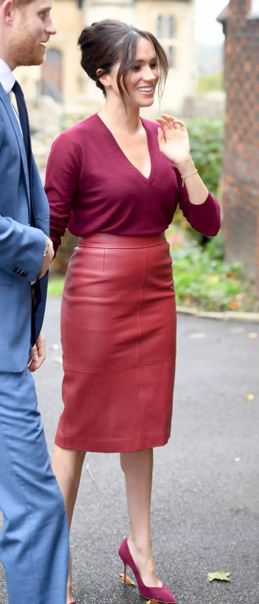 Meghan Markle și regina Letizia a Spaniei, îmbrăcate la fel. Au purtat același model de fustă