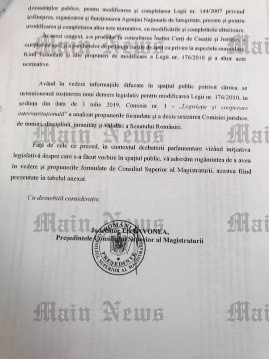 Averea președintelui CSM, verificată de ANI. Lia Savonea neagă doar o presupusă încercare de modificare a legilor integrității