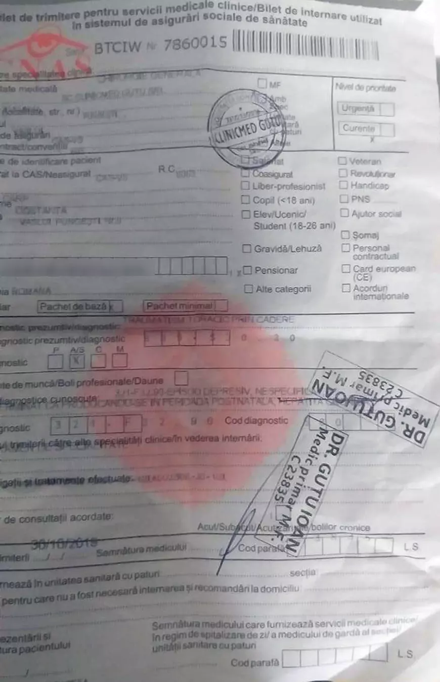 Un medic de familie din Vaslui și-a bătut joc de o pacientă de 70 de ani: a trimis-o la spital cu „depresie postnatală”!