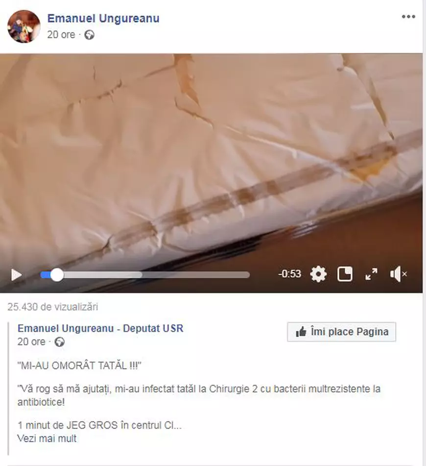 Un bărbat infectat cu bacterii ucigașe la Spitalul Județean Cluj a ”murit în chinuri”. Deputat: ”Un infern al mizeriei și iadul infecțiilor nosocomiale”