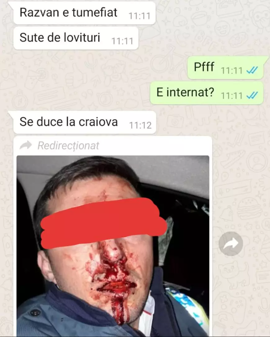 Doi polițiști aflați în misiune, lăsați fără arme și bătuți de rudele suspectului pe care îl urmăreau în Vâlcea. Agresorii au fost prinși în alt județ