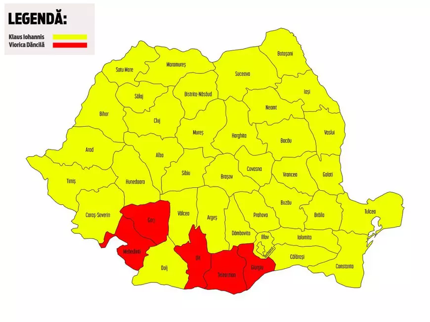 Județele în care Klaus Iohannis a obținut peste 80%. Scor umilitor pentru PSD