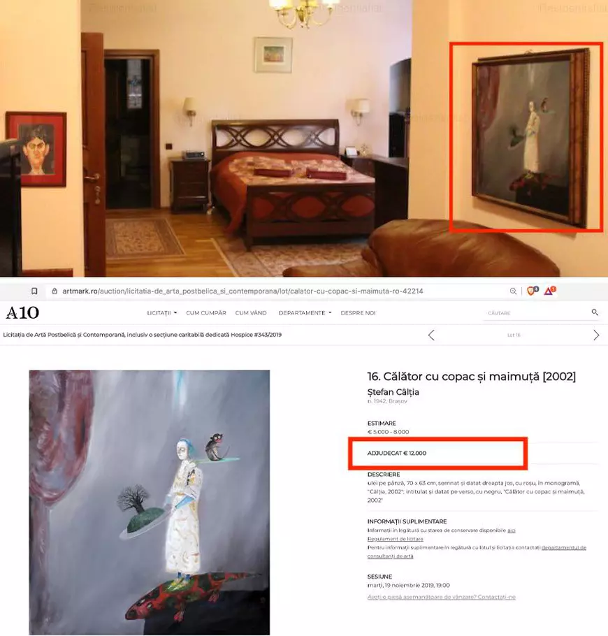 RISE Project: Gabriel Oprea a vândut la licitație trei tablouri cu 44.000 de euro