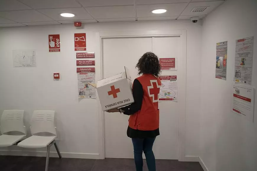 Oana la biroul său de la Crucea Roșie din Castellón de la Plana, aprilie, 2019