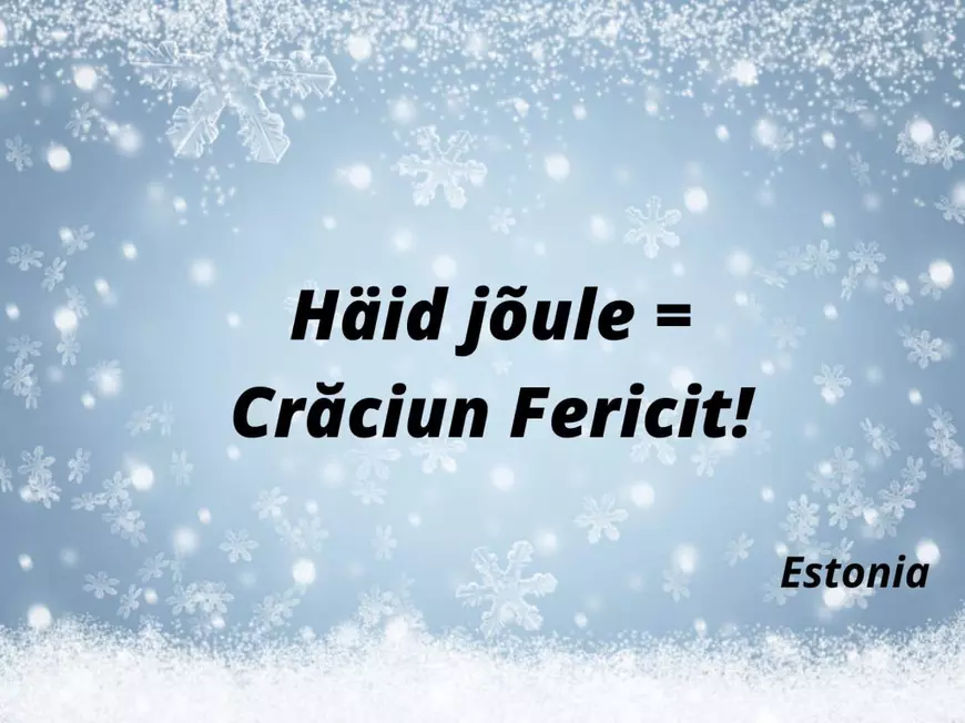 Häid jõule = Crăciun Fericit!