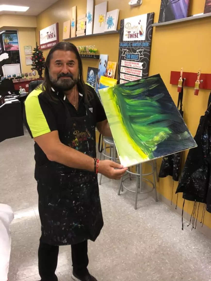 Gheorghe Gheorghiu la un nou debut artistic. Artistul pictează, în călduroasa Florida, peisaje de iarnă