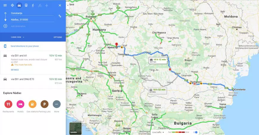 Statele Unite, traversate cu mașina de la Est la Vest în 27 de ore. Drumul de la Nădlac la Constanța, o distanță de 5 ori mai mică, durează peste 10 ore!