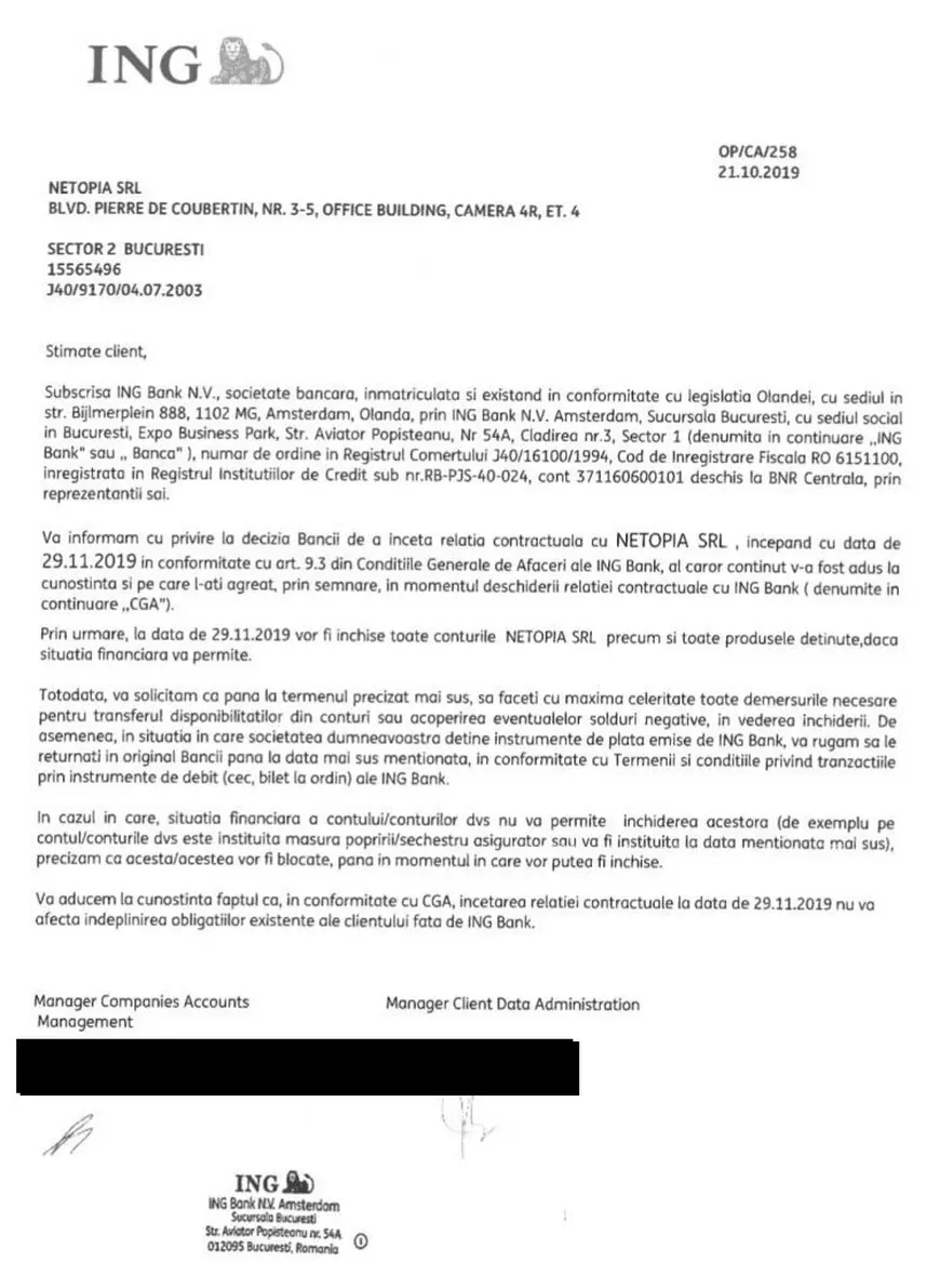 ING a închis conturile Netopia, unul dintre cei mai mari procesatori de plăți online din România