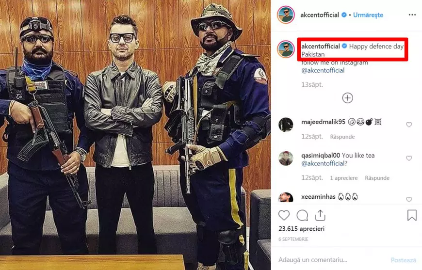 Vedetă din România cu imagine impecabilă, cooptată de armata pakistaneză ca să-i facă publicitate împotriva Indiei în conflictul periculos din Kashmir!