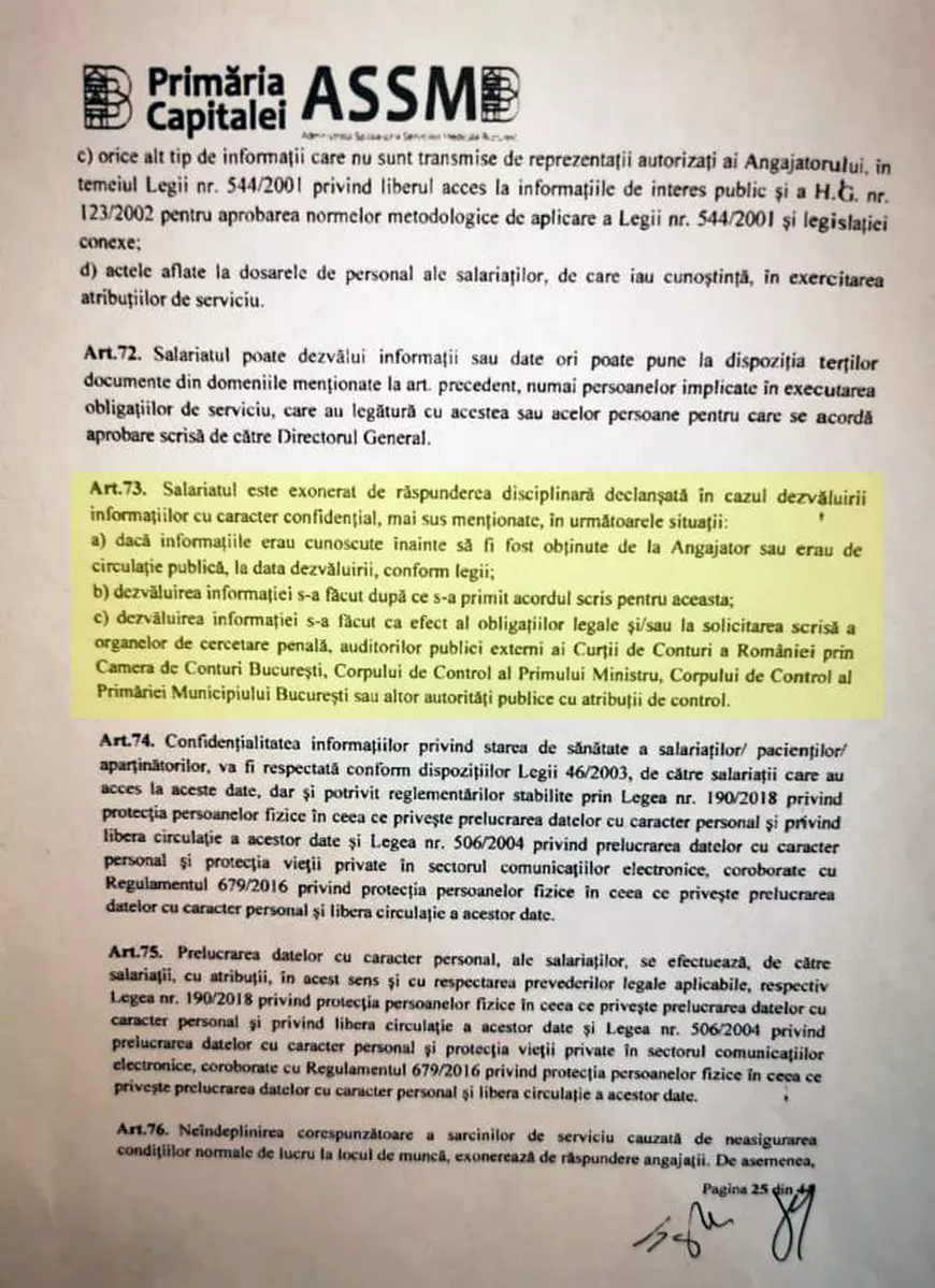 Primăria lui Firea a trimis spitalelor un regulament prin care îi poate da afară pe angajații care reclamă abuzurile sau corupția! Firea: „Nu cunosc regulamentul”
