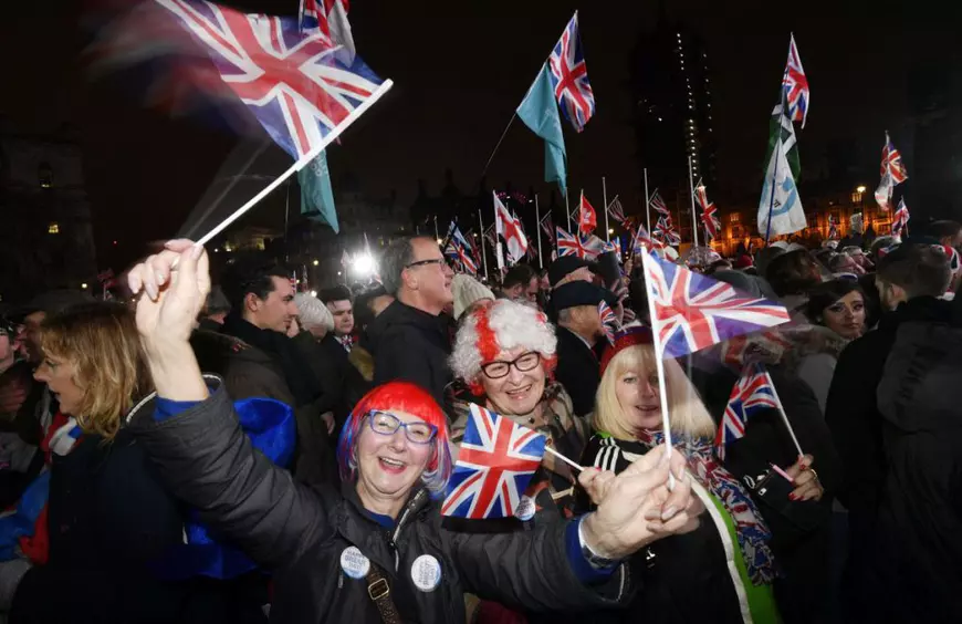 Sărbătoarea Brexitului, la Londra FOTO: EPA