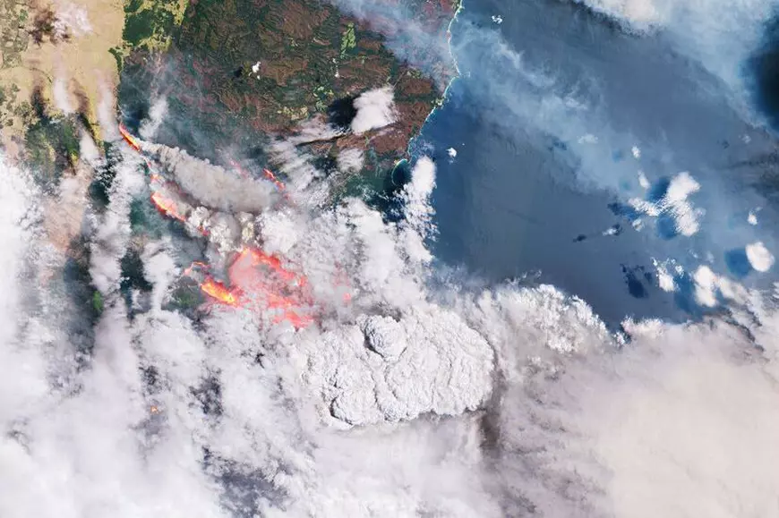 Incendiile devastatoare din Australia, surprinse din satelit FOTO: ESA